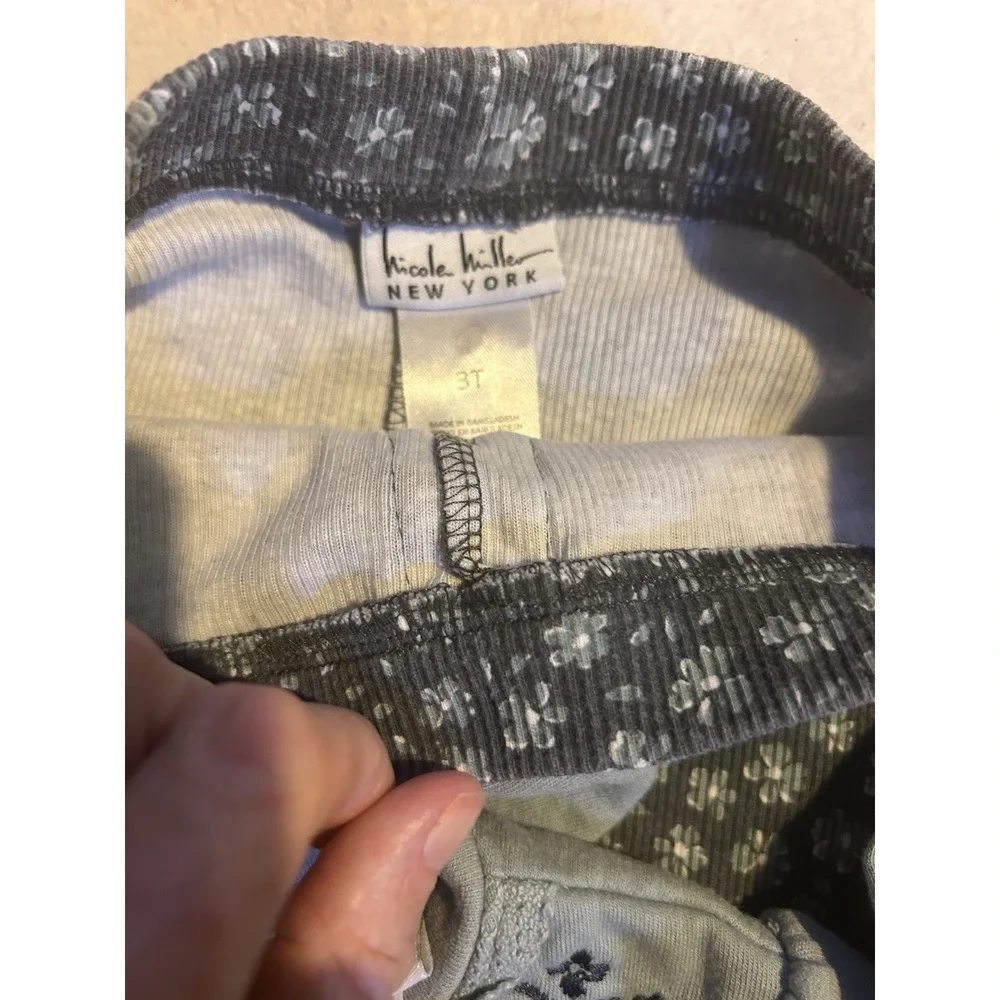 Nicole Miller New York‎ Toddler Girls Set Blue Foral Outfit 3T